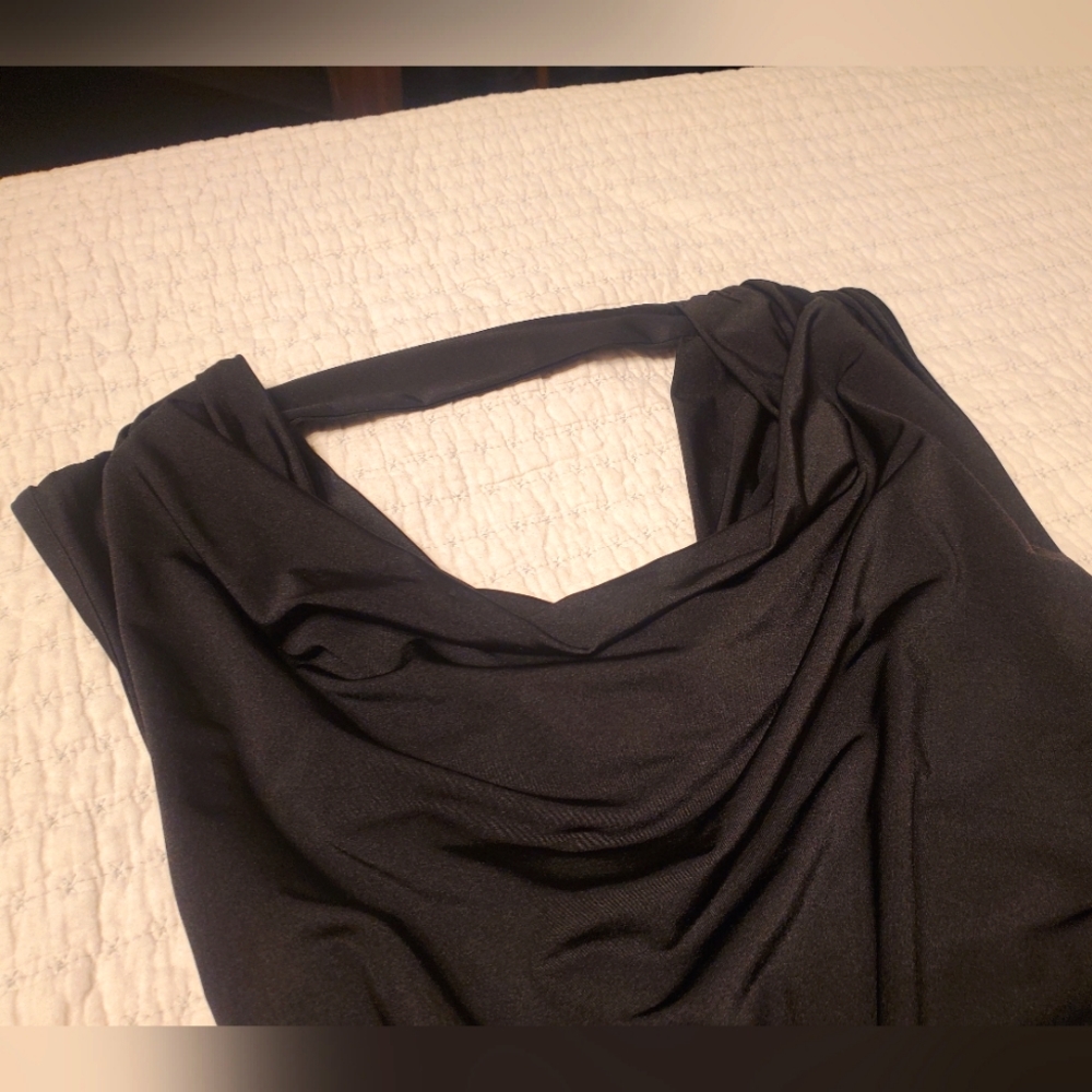 Charlotte Russe Black Cowl Neck Bodycon Dress